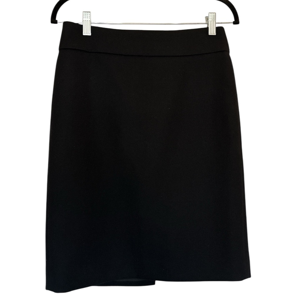 Jcrew Black Wool Pencil Skirt